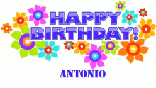 Name Happy Birthday GIF - Name Happy Birthday Antonio GIFs