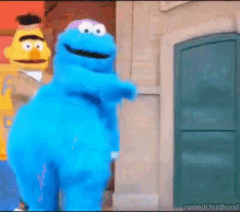 When I Step Into The Club GIF - Sesame Street Cookie Monster Dance GIFs
