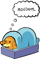 Morning Monday Sticker - Morning Monday Dog Stickers