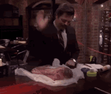 Ron Swanson Parks And Rec GIF - Ron Swanson Parks And Rec Beef GIFs