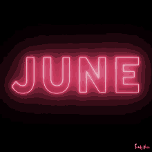 junio june animated text neon light