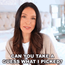Can You Take A Guess What I Picked Shea Whitney GIF - Can You Take A Guess What I Picked Shea Whitney Try To Guess Which One Ive Picked GIFs