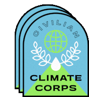 Civilian Climate Corps Green New Deal Sticker - Civilian Climate Corps Green New Deal Alexandria Ocasio Cortez Stickers