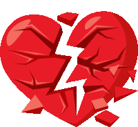 Broken Heart Joypixels Sticker - Broken Heart Heart Joypixels Stickers