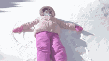 Mcclure Twins Family Snow Angel GIF - Mcclure Twins Family Mcclure Twins Snow Angel GIFs