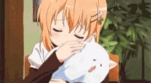 Anime Cuddle GIF - Anime Cuddle Cat GIFs