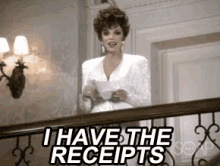 Receipts Show Me Receipts GIF - Receipts Show Me Receipts Joan Collins GIFs