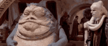 Doppiomento Grasso Starwars Jabba GIF - Double Chin Fat Star Wars GIFs