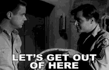 Lets Get Out Of Here Marshall Thompson GIF - Lets Get Out Of Here Marshall Thompson Tom Markel GIFs