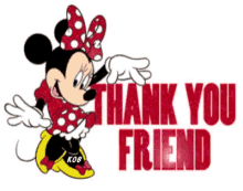 Thank You Friend Minnie Mouse GIF - Thank You Friend Minnie Mouse GIFs