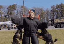 Bit By Attack Dogs GIF - Attack Dog Training Rebel Wilson GIFs