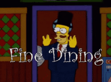 Fine Dining Homer GIF - Fine Dining Homer Homer Simpson GIFs