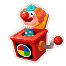 jack in the box uno mattel163games clown toy