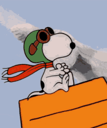 pilot snoopy flying