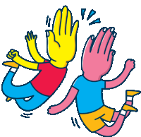 High Five Sticker - Talktothe Hands Hands Buddies Stickers