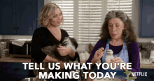 Tell Us Cook GIF - Tell Us Cook Grace And Frankie GIFs