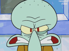angry furious squidward spongbob nystagmus