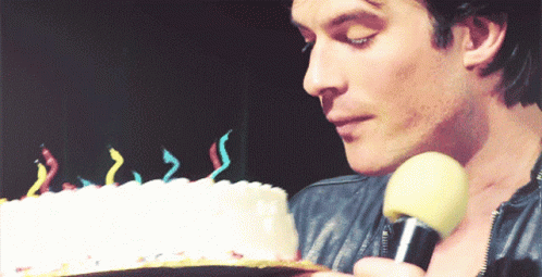 Birthday Cake Ian Somerhalder GIF - Birthday Cake Ian Somerhalder Blow  Candles - Discover & Share GIFs