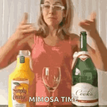 girl mimosa mixing drinks cocktail