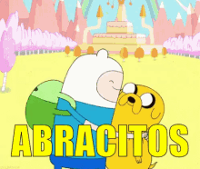 Un Abrazo Abracito Horadeaventura Mascota GIF - Hugs Huggies Adventure Time GIFs