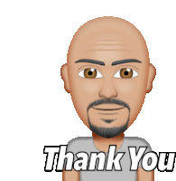 Thank You Bald Man Sticker - Thank You Bald Man Smiling Stickers