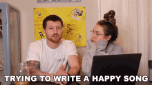 Trying To Write A Happy Song Song Writing GIF - Trying To Write A Happy Song Song Writing Writing GIFs