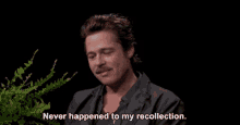 never happened never happened to my recollection brad pitt