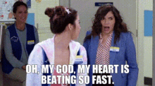 Superstore Amy Sosa GIF - Superstore Amy Sosa Oh My God My Heart Is Beating So Fast GIFs
