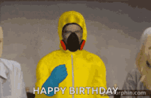 Happy Birthday Quarantine GIF - Happy Birthday Quarantine Hazmat Suit GIFs