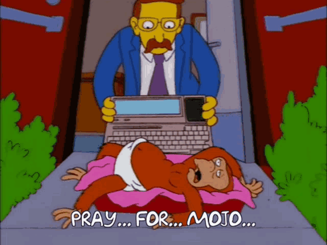 Pray For Mojo Simpsons GIF - Pray For Mojo Simpsons Monkey - Discover &amp;  Share GIFs