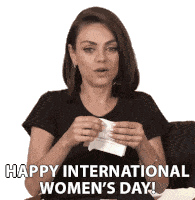 Happy International Womans Day Girl Power Sticker - Happy International Womans Day Girl Power You Go Girl Stickers