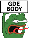 Gde Body Pepe Sticker - Gde Body Body Gde Stickers