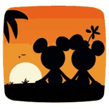 Mickey And Minnie Sunset Couple GIF - Mickey And Minnie Sunset Couple Romance GIFs