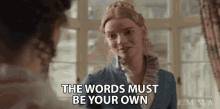 The Word Must Be Your Own Anya Taylor Joy GIF - The Word Must Be Your Own Anya Taylor Joy Emma Woodhouse GIFs
