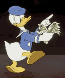 money donald duck cash counting