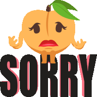 Sorry Peach Life Sticker - Sorry Peach Life Joypixels Stickers