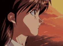 anime girl looking horizon