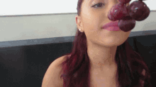 Eat Grape GIF - Eat Grape Ariana Grande GIFs