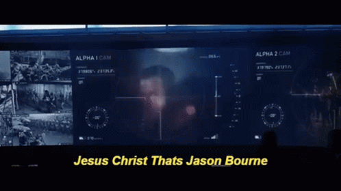 Jesus Christ Thats Jason Bourne Shocked GIF - Jesus Christ Thats Jason Bourne Shocked Surprised GIFs