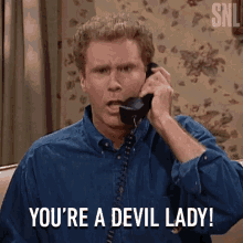 Youre A Devil Lady Will Ferrell GIF - Youre A Devil Lady Will Ferrell Saturday Night Live GIFs