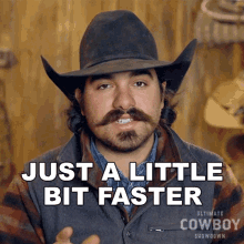 Just A Little Bit Faster Sal Campos GIF - Just A Little Bit Faster Sal Campos Ultimate Cowboy Showdown GIFs