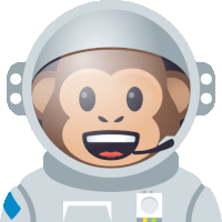 Astronaut Monkey Joypixels Sticker - Astronaut Monkey Monkey Joypixels Stickers