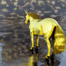 Golden Unicorn Dramatic GIF - Golden Unicorn Golden Unicorn GIFs