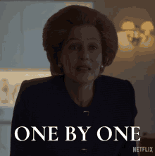 One By One Gillian Anderson GIF - One By One Gillian Anderson Margaret Thatcher GIFs