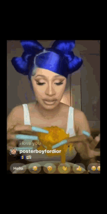 Cardi B Eating GIF - Cardi B Eating Mango GIFs