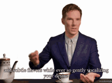 Benedict Cumberbatch Tea GIF - Benedict Cumberbatch Tea Subtle Flavors GIFs
