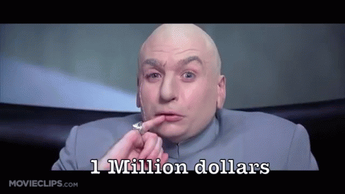 One Million GIF - One Milliondollars Dr Evil Mike Myers - Discover &amp; Share  GIFs