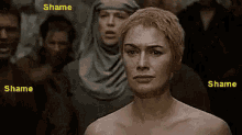 Shame GIF - Shame Cersei Lannister Game Of Thrones GIFs