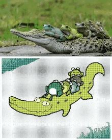 frog alligator