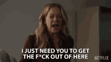 I Just Need You To Get The Frick Out Of Here Jen Harding GIF - I Just Need You To Get The Frick Out Of Here Jen Harding Christina Applegate GIFs